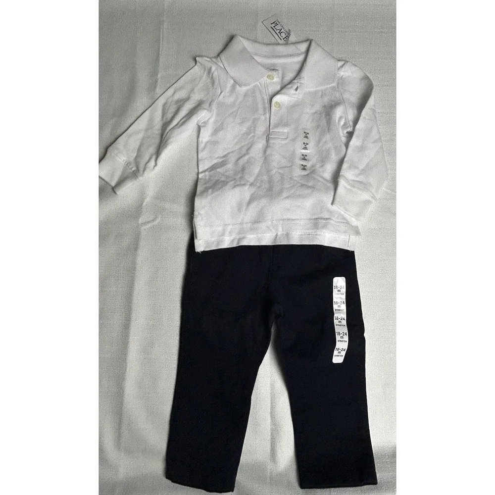The Children's Place Long Sleeve‎ Shirt & Pants Set Sz 18-24 Months
